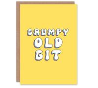 Artery8 Birthday Card Grumpy Old Git Fun Funny Happy Joke Humour For Her Gran Sister Niece Daughter Wife Woman Greeting Card
