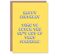 Artery8 Birthday Card Time to Botox Forehead Fun Funny Happy Joke Humour For Her Gran Sister Niece Daughter Wife Woman Greeting Card