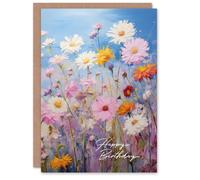 Artery8 Birthday Greeting Card Wildflower Field Flowers For Her