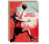 Artery8 Female Basketball Player Sport Vertical Jump For Her Woman Birthday Card