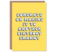 Artery8 Greeting Card Congrats on Making it Another Year Granny For Her Woman Wife Mum Daughter Girl Birthday Card