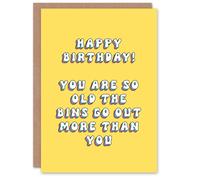 Artery8 Greeting Card You Are So Old Bins Go Out More Funny Bold For Her Woman Wife Gran Mum Sister Birthday Card