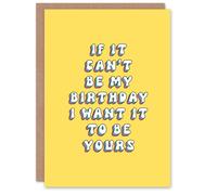 Artery8 Women's Greeting Card Yours If It Can't Be Mine Sweet Friendship Birthday in Yellow Artery8 Yellow