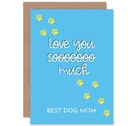 Artery8 Women's Love You So Much Best Dog Mom Mother's Day Card Artery8 Multicolor