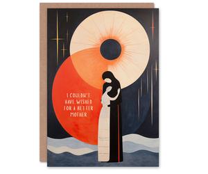 Artery8 Women's Mother's Day Greeting Card Birthday Hug Couldn't Wish for Better From Daughter For Mum in Dark Grey Artery8 Dark Grey