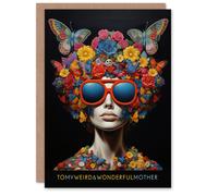 Artery8 Mother's Day Greeting Card Weird Wonderful Birthday Floral Butterflies For Mum