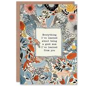 Artery8 Women's Mother's Day Sincere Everything I Learned From You Good Mum Greeting Card Artery8 Multicolor