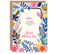 Artery8 Women's Mother's Day Sincere You Make Everything Better Sweet Simple Mum Greeting Card Artery8 Multicolor
