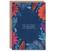 Artery8 Women's Mother's Day Thanks for Saying Yes When Dad Said No Fun Funny Humour Joke Mum Greeting Card in Navy Artery8 Navy