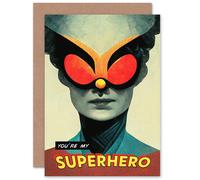 Artery8 Women's Thank You You're My Superhero Comic For Her Mum Thanks Nurses Doctor Greeting Card Artery8 Multicolor