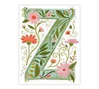 Artery8 Women's Wall Art Print Letter Z in Bright Watercolour Pretty Wildflowers Floral Word Art For Her Poster | Size: W24" x H32" Artery8 Multicolor W24" x H32"