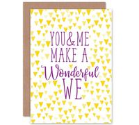 Artery8 Wonderful We Greetings Card in Yellow Artery8 Yellow