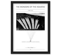 Artery8 Wonders of the Heavens Duncan Bradford Comet Tails Antique Telescopic Classic Illustration Artwork Framed Wall Art Print A4 in Black Artery8 Black