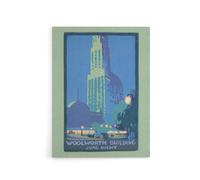 Artery8 Woolworth Building June Night Elmer Canvas Wall Art Print in Blue | Size: W12" x H16" Artery8 Blue W12" x H16"