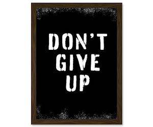 Artery8 Work Out Inspiration Don't Give Up Gym Motivation Living Room Aesthetic Artwork Framed A3 Wall Art Print
