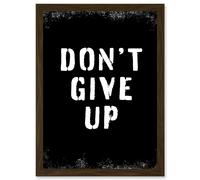 Artery8 Work Out Inspiration Don't Give Up Gym Motivation Living Room Aesthetic Artwork Framed Wall Art Print A4