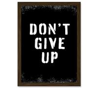 Artery8 Work Out Inspiration Don't Give Up Gym Motivation Living Room Aesthetic Artwork Framed Wall Art Print A4