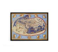 Artery8 World Map 1482 Ptolemy 2nd Century Canvas Wall Art Print | Size: W24" x H32" Artery8 Multicolor W24" x H32"