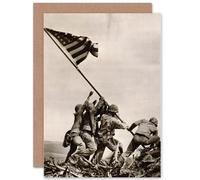 Artery8 World War 2 Iwo Jima Stars Stripes Flag Art Card Artery8 Multicolor