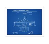 Artery8 Wright Brothers Flying Machine 1906 Top Vintage Patent Artwork Framed Wall Art Print 18X24 Inch