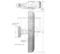 Artery8 Wright Brothers Glider Technical 1909 Drawing Unframed Wall Art Print Poster Home Decor Premium