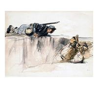 Artery8 Ww1 Allied Soldier Confronting German Officer Premium Wall Art Canvas Print 18X24 Inch