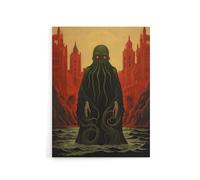 Artery8 Yog Sothoth Lovecraft Cthulhu Concept Canvas Wall Art Print in Red | Size: W24" x H32" Artery8 Red W24" x H32"