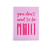 Artery8 You Don't Need To Be Perfect Bold Modern Pink Canvas Wall Art Print | Size: W24" x H32" Artery8 Pink W24" x H32"