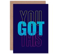 Artery8 You Got This Greetings Card in Dark Blue Artery8 Dark Blue