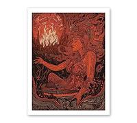 Artery8 You Light my Fire The Temptress Concept Art Artwork Framed Wall Art Print 18X24 Inch