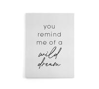 Artery8 You Remind Me Of A Wild Dream Black White Simple Canvas Wall Art Print | Size: W18" x H24" Artery8 White W18" x H24"