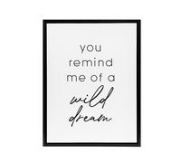 Artery8 You Remind Me Of A Wild Dream Black White Simple Framed Canvas Art | Size: W24" x H32" Artery8 White W24" x H32"