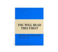 Artery8 You Will Read This First Blue Simple Modern Canvas Wall Art Print | Size: W12" x H16" Artery8 Blue W12" x H16"