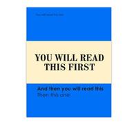 Artery8 You Will Read This First Blue Simple Modern Wall Art Print 12X16"