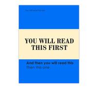 Artery8 You Will Read This First Blue Simple Modern Wall Art Print | Size: W24" x H32" Artery8 Blue W24" x H32"