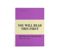 Artery8 You Will Read This First Purple Simple Modern Canvas Wall Art Print | Size: W18" x H24" Artery8 Purple W18" x H24"