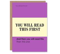 Artery8 You Will Read This First Purple Simple Modern Card
