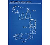 Artery8 Zacherle Toy Animal 1983 Pony Classic Detail 2 Patent Art Print Canvas Premium Wall Decor Poster Mural