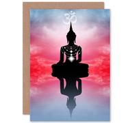 Wee Blue Coo ZEN BUDDHIST REFLECTION CLOUDS BLANK GREETINGS BIRTHDAY CARD ART