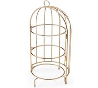 Artesà 3 Tier Afternoon Tea Cake Bird Cage Stand, Copper Serving Platter to Display Cakes, Sandwiches or Appetisers, 22cm x 42cm, Gold