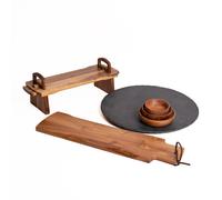 Artesa 6pc Acacia Wood Serveware Set in Brown Artesa Brown