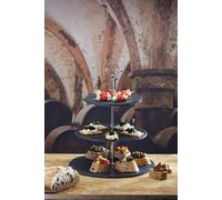 Artesa Appetiser Slate 3-Tier Serving Stand, Christmas & Party Serveware & Tableware in Black Artesa Black