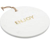 Artesà Artesa Round White Marble Cheese Board, Serving Platter With Strap 25.5 Cm