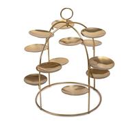 Artesà Brass Canape Serving Tree, Serving Stand with Removable Metal Trays for Appetisers, Nibbles and Dinner Parties, 37.4cm x 40cm