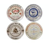 Artesà Set of 4 Ceramic Side Plates, 19.1 cm (7.5 Inch) “Gourmet Cheese”