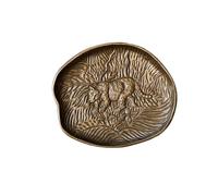 Artesà Embossed Oval Serving Platter with Leopard Design - Gold - Aluminium - Serving Platter