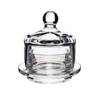 Artesà Glass Butter Dish, Small Cloche Holder for Serving Butter | Round Butter Keeper with Dome Lid, Crystal Clear Glass, Ideal for Spreadable Butter or Cheese, Gift Boxed, 9 x 9.5cm