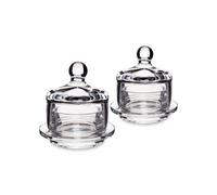 Artesa Glass Butter Dishes Pack of 2, Small Cloche Holders with LidsArtesà Glass Butter Dishes, Pack of 2 Small Cloche Holders with Lids for Serving Butter, Spread, Cheese, Pate and Tapenades