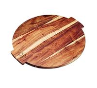 Artesa, Lazy Susan Turntable Serving Platter, Acacia Wood, Large Rotating Food Serving Tray, 39 x 35cm,Brown