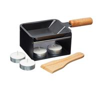 Artesa Raclette Rack, Non-stick Cheese Pan, Spatula with 2 Standard Tea Lights